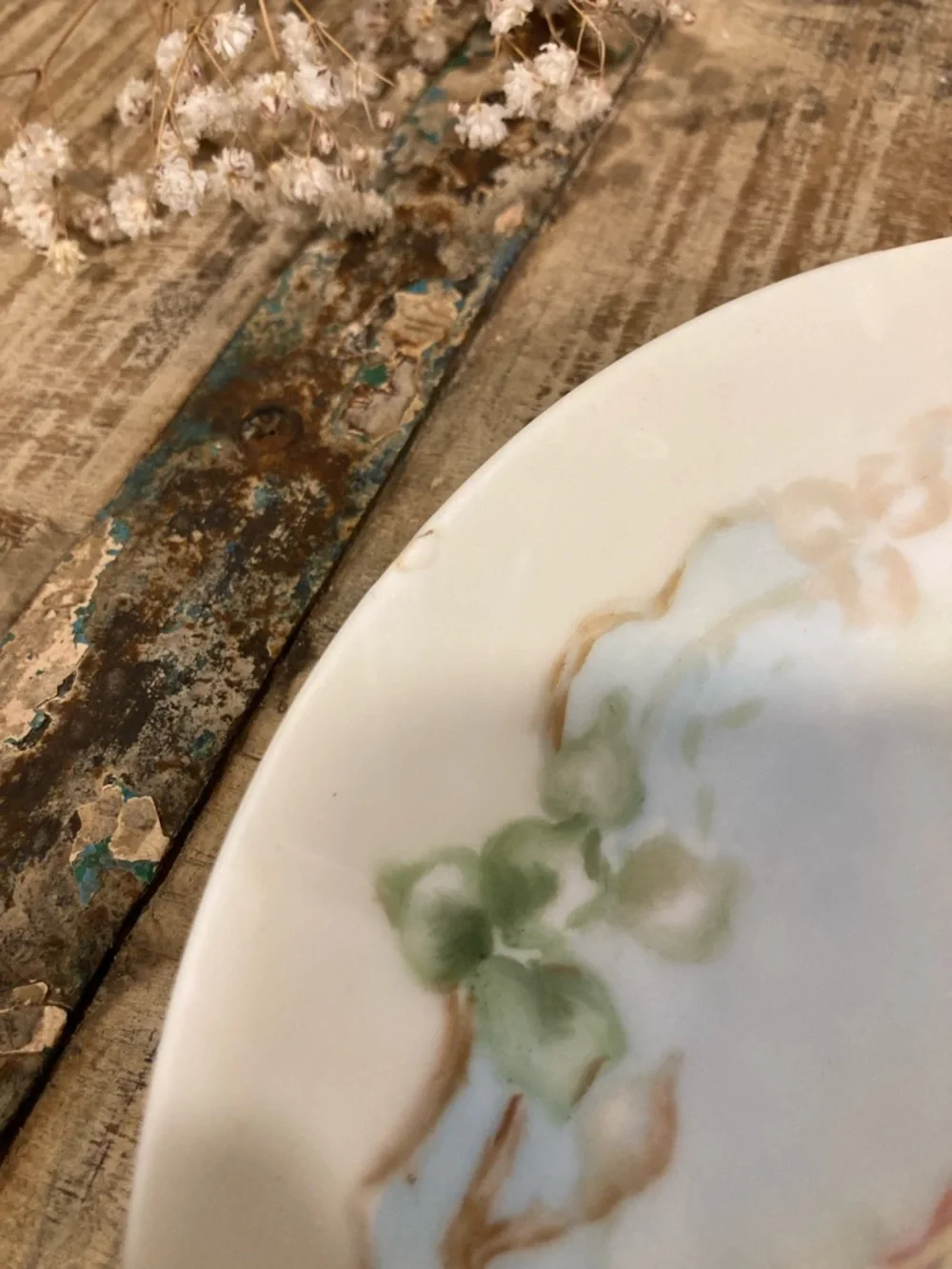 FL Bavaria Floral Ceramic Decorative Plate Pink Roses Vintage Cottagecore